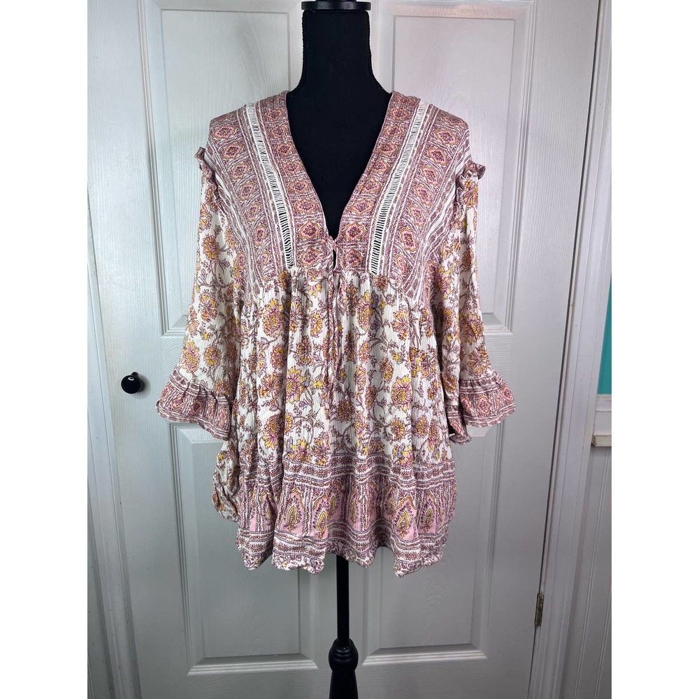 Free People Boho women’s Blouse oversized medium